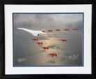 Concorde- G-BOAD and The Red Arrows Queens Jubliee Fly - over the North Sea