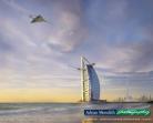 Concorde G-BOAG Flying over Burj Al Arab Hotel Dubai - 16x12