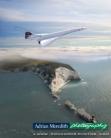 Concorde G-BOAG Flying over the Needles Isle of Wight England 1986 - 16x12