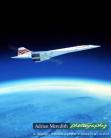 Concorde Over Earth Curvature 1988 - 20x16