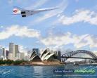 Concorde over Sydney Harbour Australia 1996 - Signed 16x12
