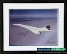 Concorde G-BOAG over Preswick, Scotland - Framed and Signed 16x12