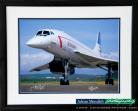Concorde at Prestwick Ready for Take Off - Framed and Signed 16x12