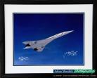 Concorde G-BOAG in Landor Livery Over Scotland - Framed and Signed 16x12