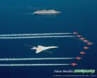 Concorde and Red Arrows with QEII 1988 - 16x12