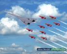 Concorde G-BOAD and The Red Arrows - 16x12