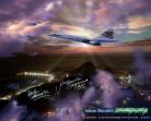 Concorde over Sugar Loaf Mountain Rio de Janeiro Showing Cristo Redentor 1998 - Signed 16x12